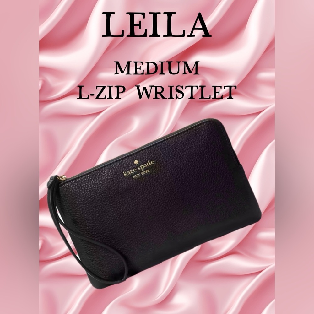 NWT Kate Spade Leila Medium L-Zip Wristlet.